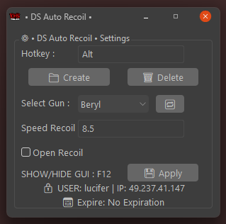 • DS Auto Recoil • 
